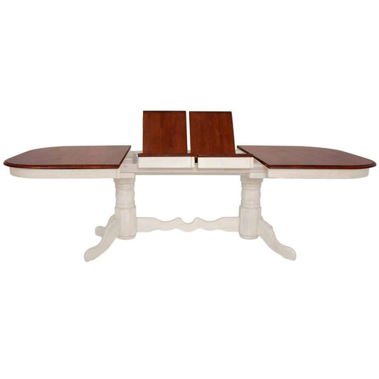 Sunset Trading - Andrews 7 Piece 96in Oval Double Pedestal Extendable Dining Set - DLU-ADW4296-820-AW7P veiw 2