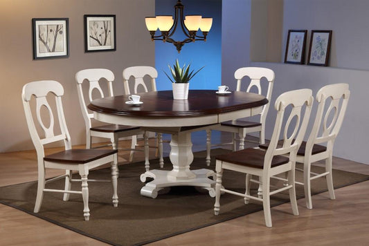 Sunset Trading - Andrews 7 Piece Butterfly Leaf Dining Set With Napoleon Chairs - DLU-ADW4866-C50-AW7PC veiw 2