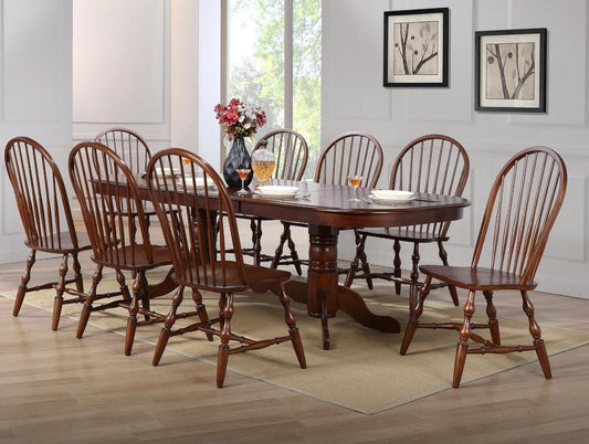 Sunset Trading - Andrews 9 Piece Double Pedestal Extendable Dining Set - DLU-ADW4296-C30-CT9PC veiw 2