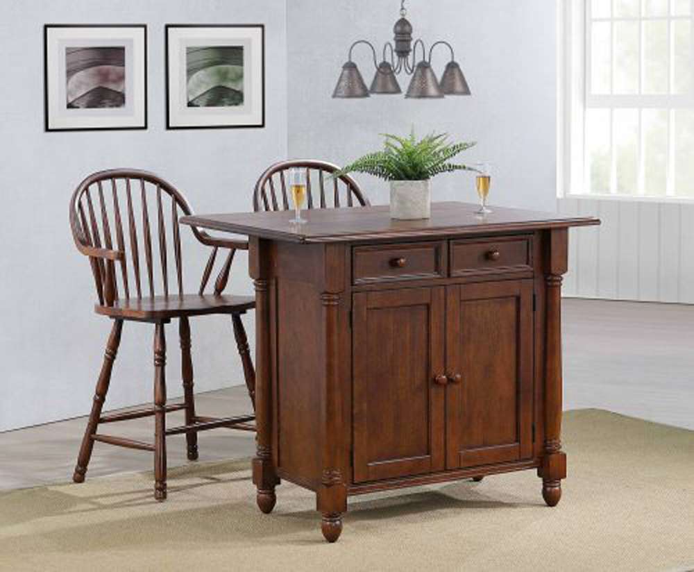 Sunset Trading - Andrews Drop Leaf Kitchen Island - DLU-KI-4222-CT veiw 5