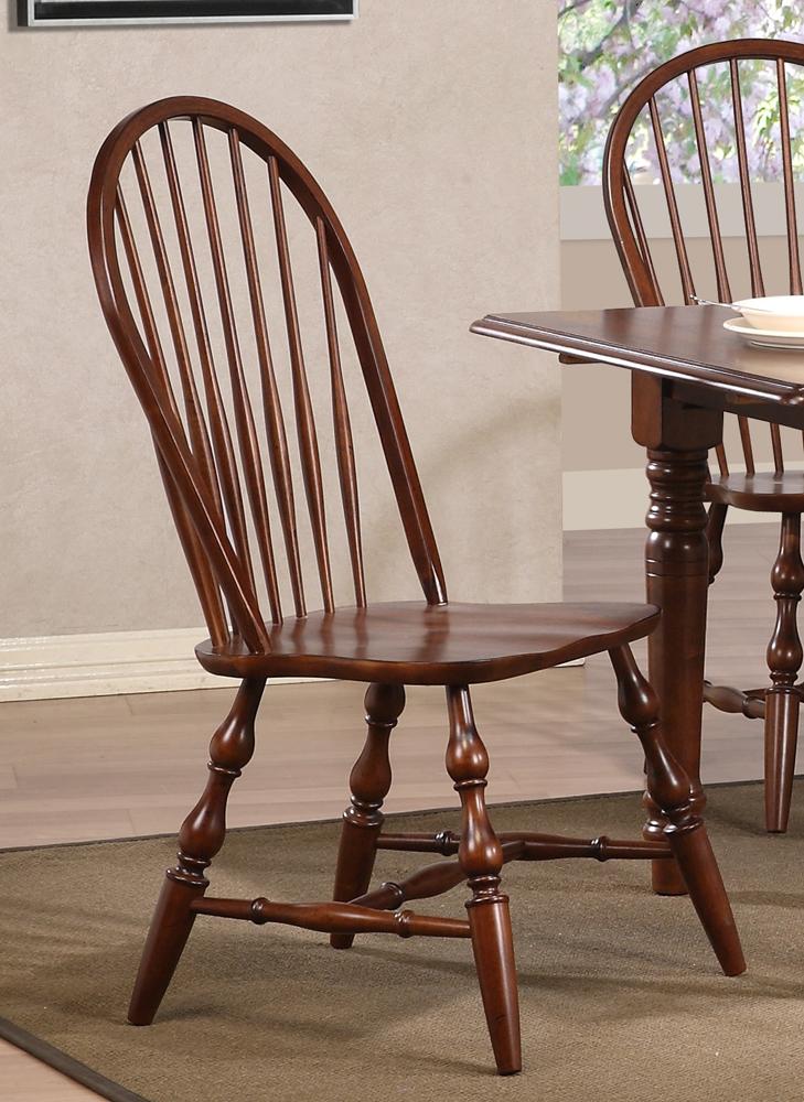 Sunset Trading - Andrews Windsor Spindleback Dining Chair in Chestnut (Set of 2) - DLU-C30-CT-2 veiw 1