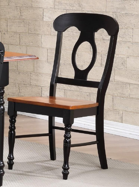 Sunset Trading - Black Cherry Selections Napoleon Dining Chair In Antique Black And Cherry (Set of 2) - DLU-C50-BCH-2 veiw 2