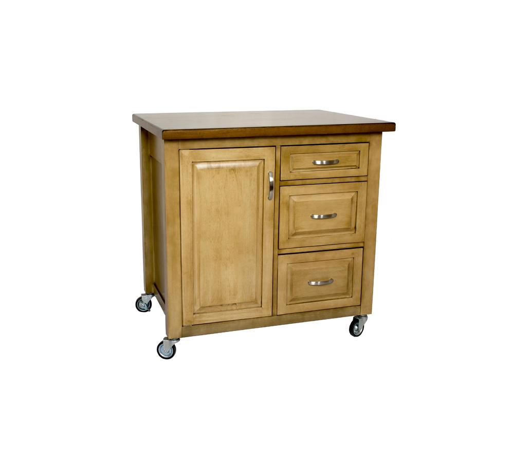 Sunset Trading - Brook Kitchen Cart - PK-CRT-04-PW veiw 4