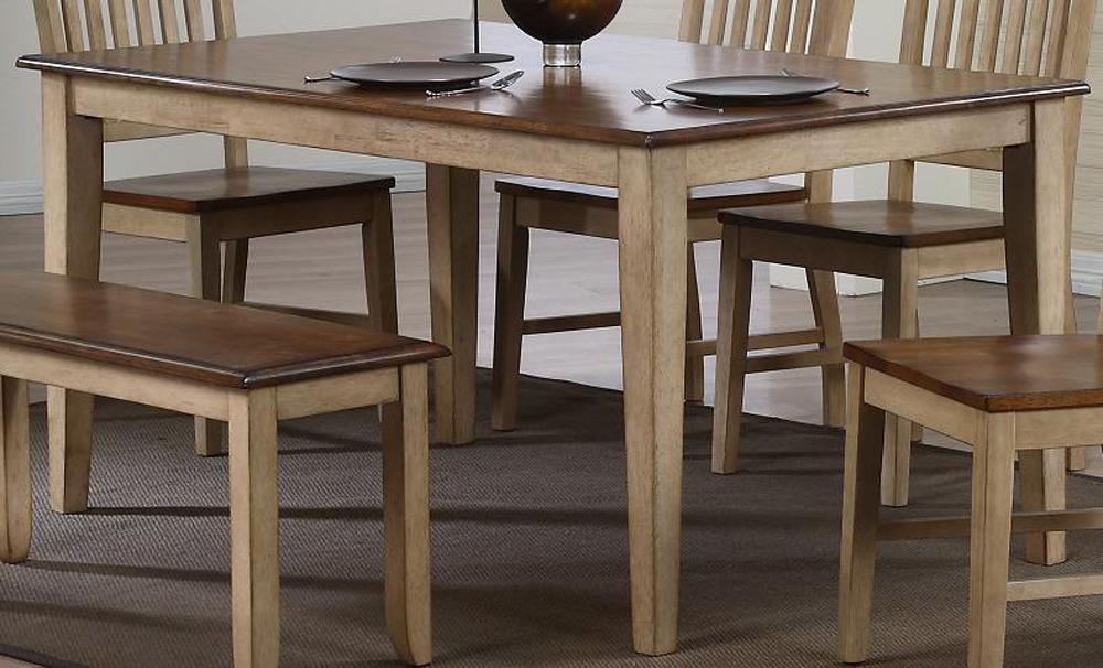 Sunset Trading - Brook Rectangular Dining Table - DLU-BR3660-PW veiw 1