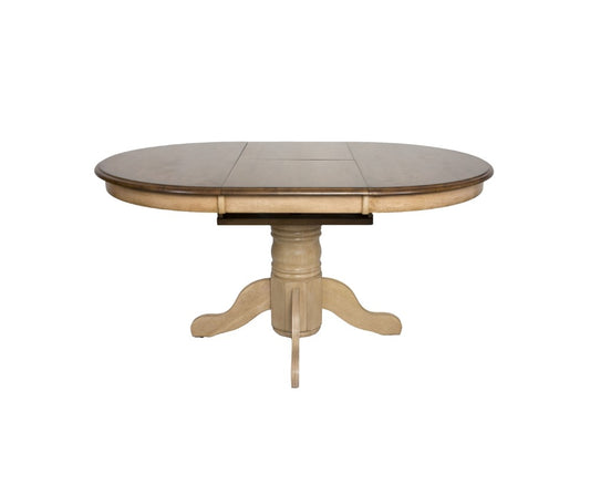 Sunset Trading - Brook Round or Oval Extension Dining Table - DLU-BR4260-PW veiw 2