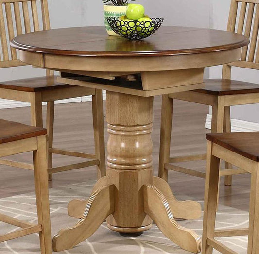 Sunset Trading - Brook Round or Oval Extension Pub Table - DLU-BR4260CB-PW veiw 2