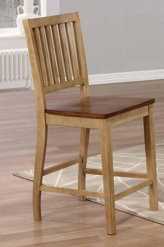 Sunset Trading - Brook Slat Back Barstool (Set of 2) - DLU-BR-B60-PW-2 veiw 2