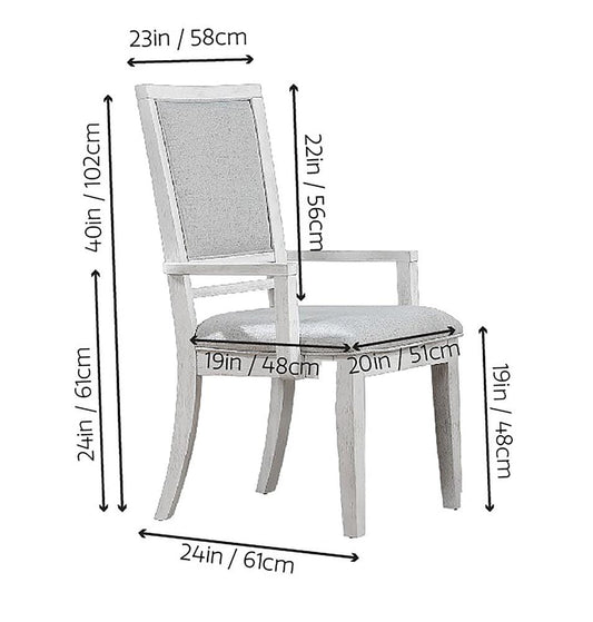 Sunset Trading - Dover 10PC 60-78-96in Rectangular Expandable Dining Table Set - Cerused Dove White - AG-638-096-90106-89410P veiw 2