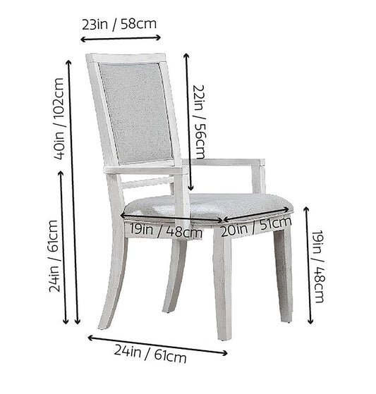 Sunset Trading - Dover 10PC 60-78-96in Rectangular Expandable Dining Table Set - Cerused Dove White - AG-638-096-90106-89410P veiw 2
