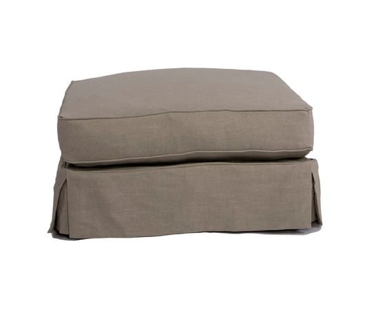 Sunset Trading - Horizon Slipcovered Ottoman in Light Gray - SU-117630-220591 veiw 2