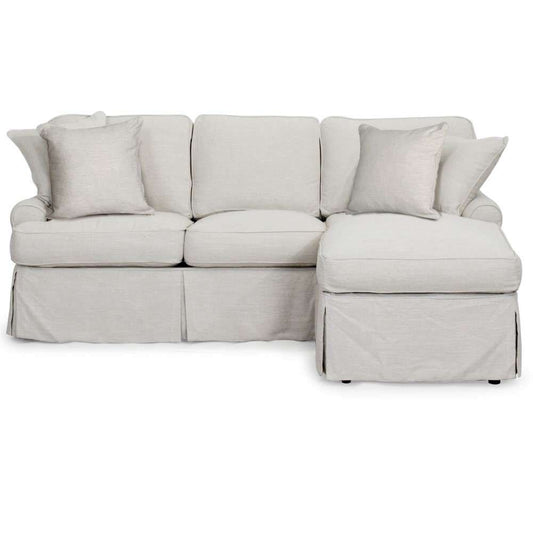 Sunset Trading - Horizon Slipcovered Sleeper Sofa and Chaise in Light Gray - SU-117678-220591 veiw 2