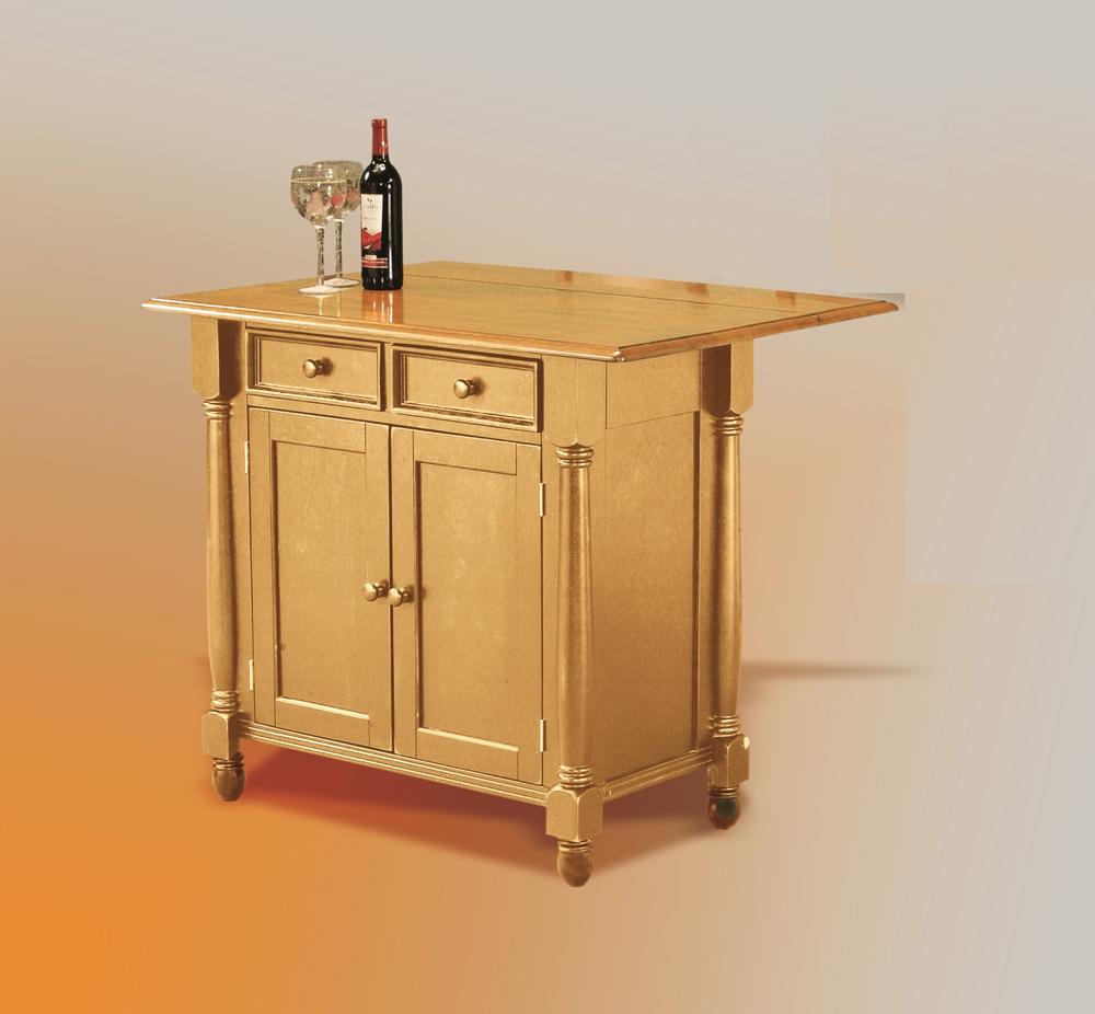 Sunset Trading - Light Oak Kitchen Island with Drop Leaf Top - DLU-KI-4222-LO veiw 1