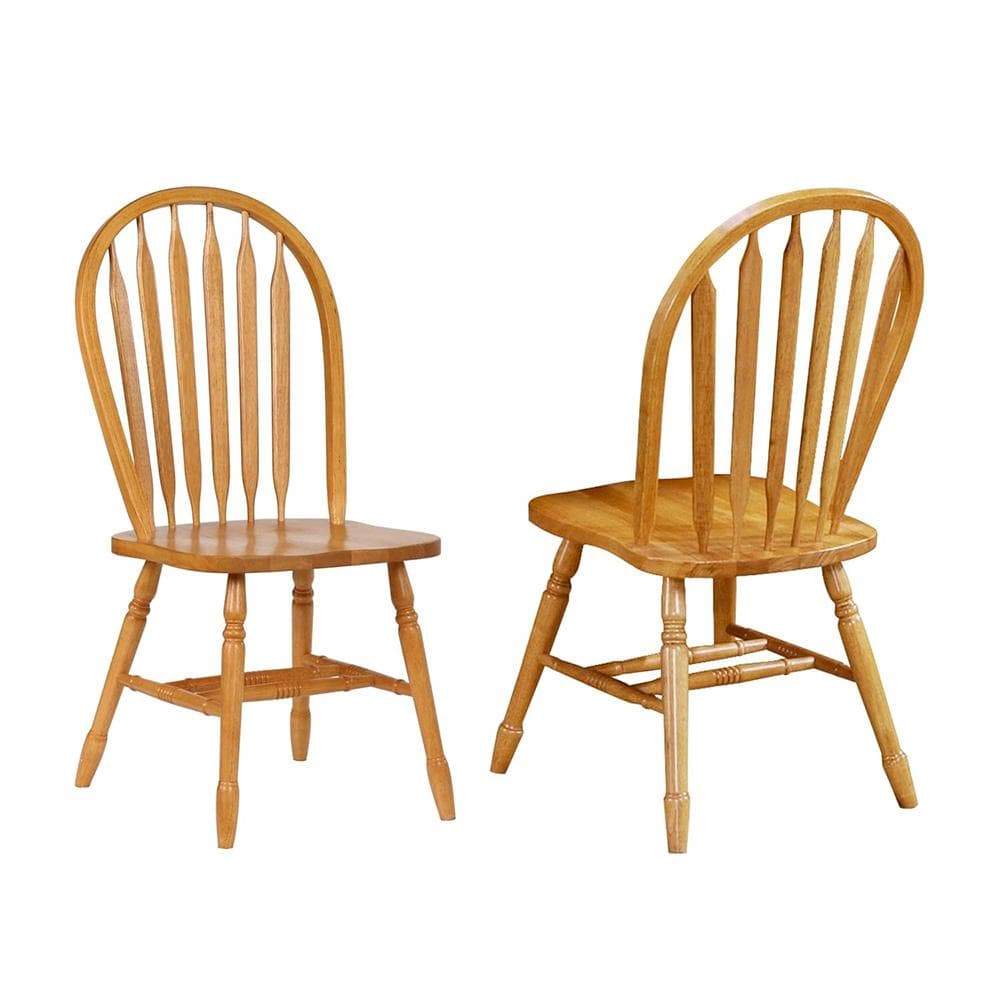 Sunset Trading - Oak Selections 7 Piece 56-72in Rectangular Extendable Dining Set with Arrowback Windsor Chairs - Light Oak - DLU-SLT4272-820-LO7PC veiw 3