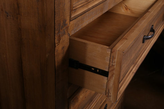 Sunset Trading - Rustic City Dresser With Mirror 6 Drawers Storage Cabinet - HH-4365-31-32_CLOSEOUT veiw 2