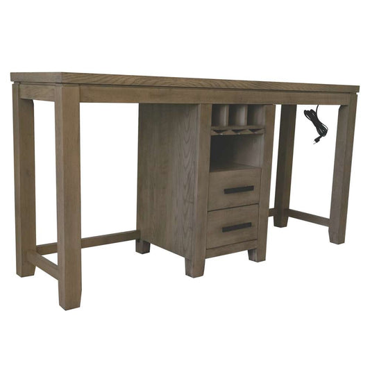Sunset Trading - Saunders 71in Narrow Bar Console Sofa Table with Charging Station - ED-D18620TCB veiw 2