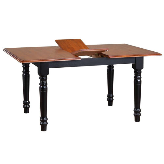 Sunset Trading - Black Cherry Selections 60in Rectangular Extendable Butterfly Leaf Dining Table - PK-TLB3660-BCH veiw 2