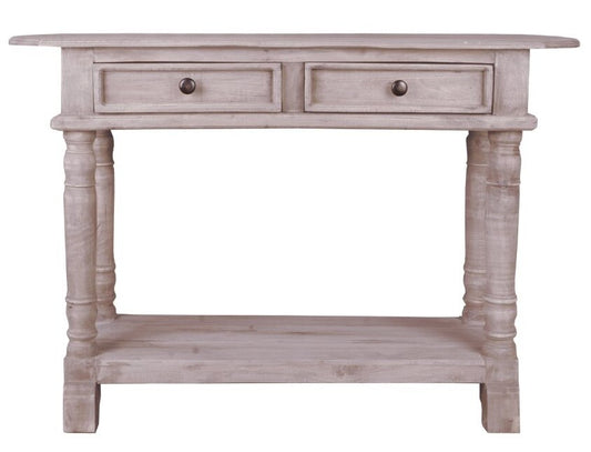 Sunset Trading - Shabby Chic Cottage Console Table Natural Limewash - CC-TAB2287S-LW veiw 2