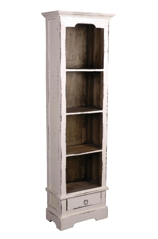 Sunset Trading - Shabby Chic Cottage Narrow Bookcase - CC-CAB1917TLD-WWRW veiw 2