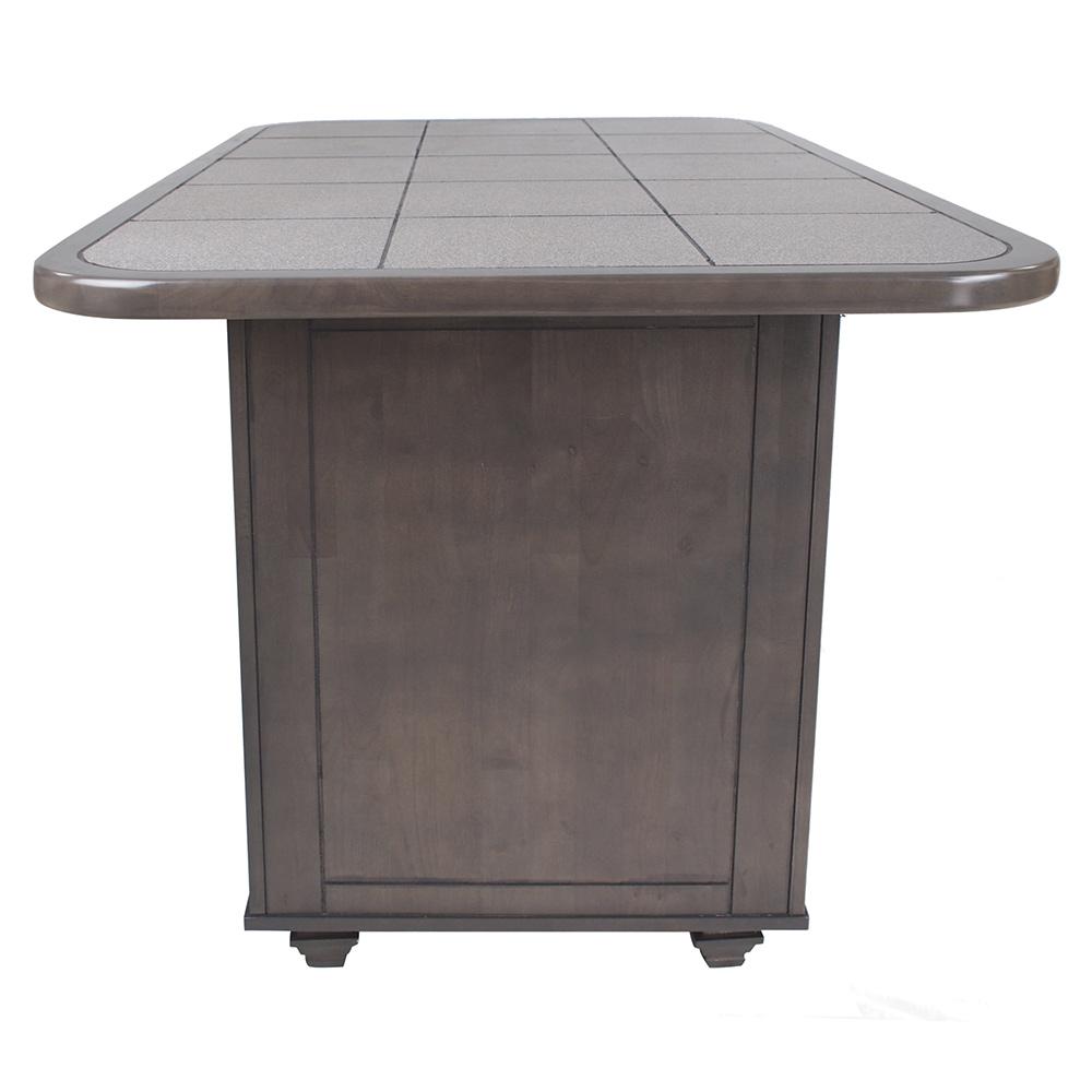 Sunset Trading - Shades of Gray 3 Piece Kitchen Island Set - Weathered Gray with Graystone Tile Top - CY-KIT2-B200-AG3P veiw 10