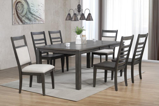 Sunset Trading - Shades Of Gray 7 Piece Dining Set With Upholstered End Chairs - DLU-EL9282-4C100-2C90-7PC veiw 2