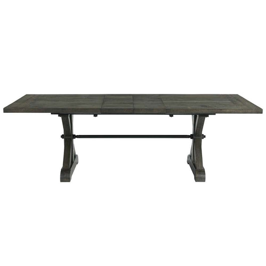 Sunset Trading - Trestle 96in Rectangular Extension Pedestal Dining Table - ED-SK100 veiw 2