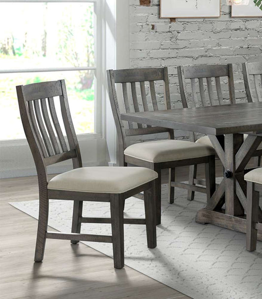 Sunset Trading - Trestle Slat Back Upholstered Dining Side Chair (Set of 2) - ED-SK170-2 veiw 2