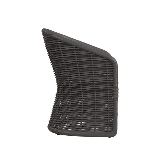 Sunset West - Cabo Dining Chair in Soothe Pearl w/ Flange Welt - Dark Wood - SW8001-1-PRL-STKIT view 2