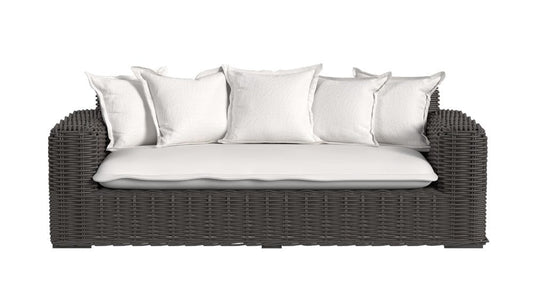 Sunset West - Cabo Loveseat in Soothe Pearl w/ Flange Welt - Dark Wood - SW8001-22-PRL-STKIT view 2