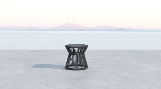 Sunset West - Milano End Table w/ 20in Honed Absolute Granite Insert Top - SW4101-ET veiw 2