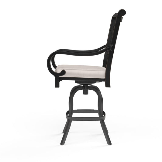 Sunset West - Monterey Barstool in Canvas Natural w/ Self Welt - SW3001-7B-5404 view 2