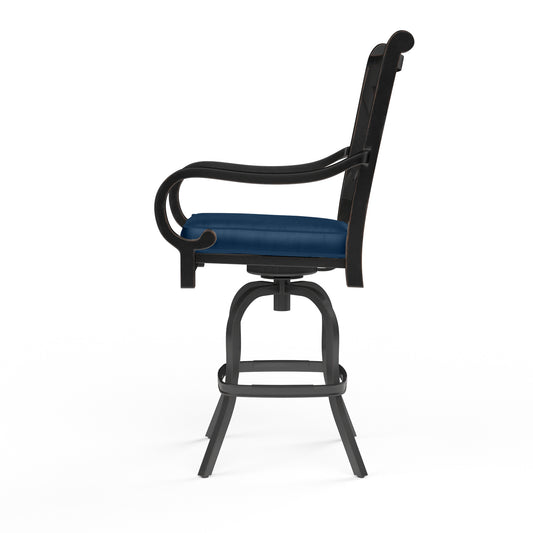 Sunset West - Monterey Barstool in Spectrum Indigo w/ Self Welt - SW3001-7B-48080 view 2