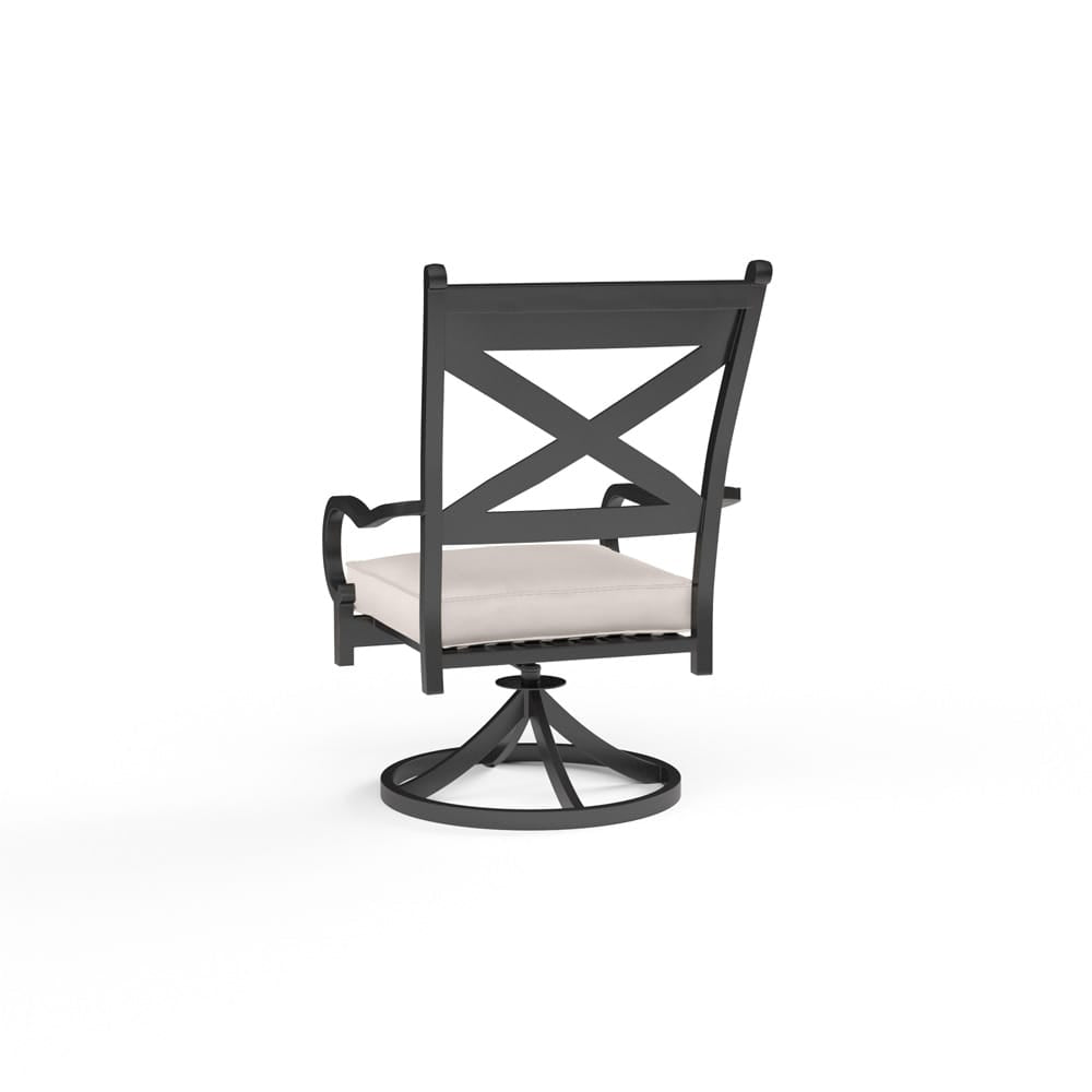 Sunset West - Monterey Swivel Dining Chair in Canvas Natural w/ Self Welt - SW3001-11-5404 view 3