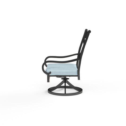 Sunset West - Monterey Swivel Dining Chair in Canvas Skyline w/ Self Welt - SW3001-11-14091 view 2