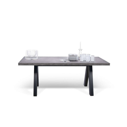 TEMAHOME - Apex Dining Table in Concrete Look / Pure Black - 9500612893 veiw 2