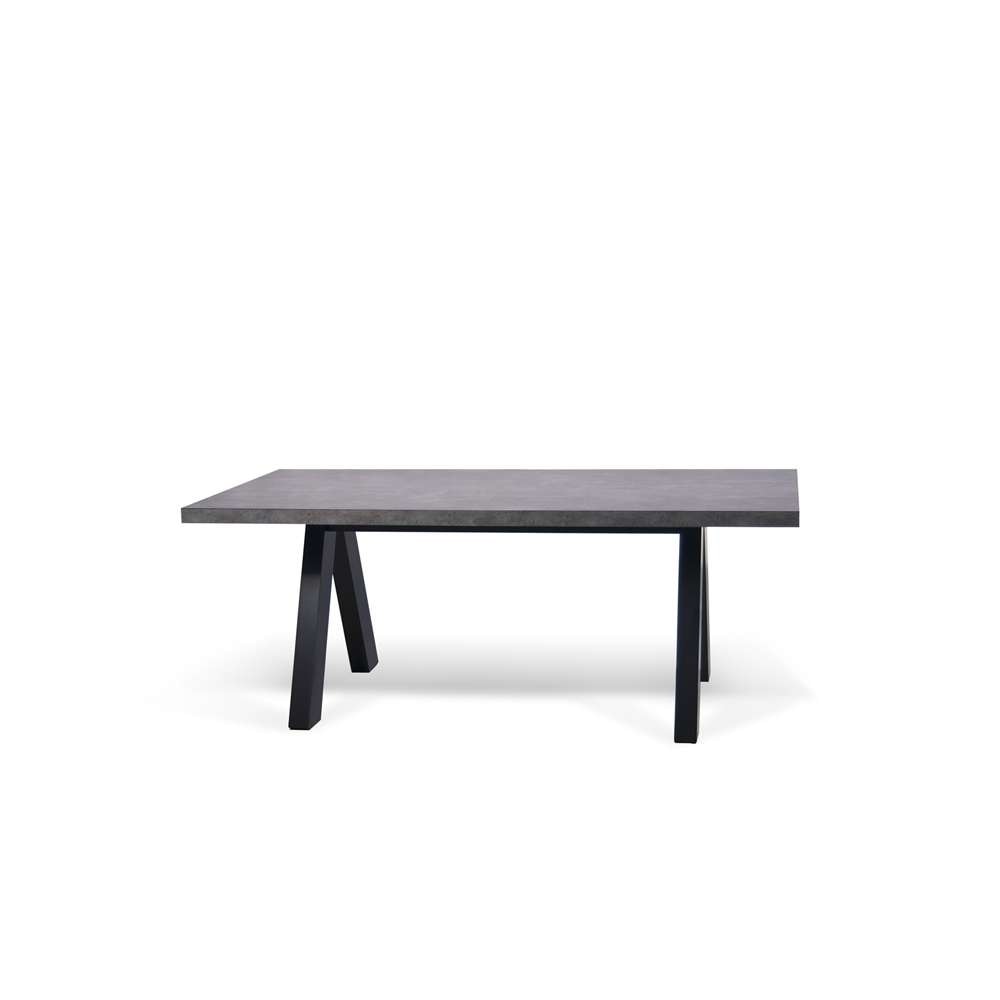TEMAHOME - Apex Dining Table in Concrete Look / Pure Black - 9500612893 veiw 3