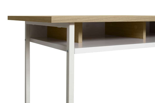TEMAHOME - Bristol Desk in Light Oak, Pure White and White Steel - 9003054280 veiw 2