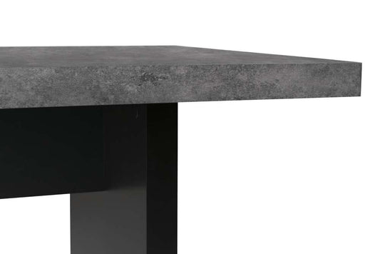 TEMAHOME - Detroit Dining Table in Concrete and Pure Black - 9000613494 veiw 2