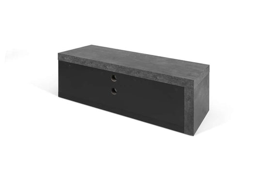 TEMAHOME - Detroit Tv Table in Concrete and Pure Black - 9000638800 veiw 2