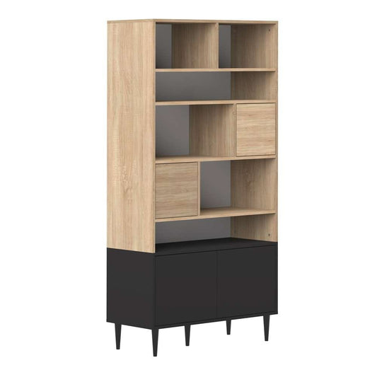 TEMAHOME - Horizon Bookshelf in Natural Oak Color / Black - X7150X0707A01 veiw 2