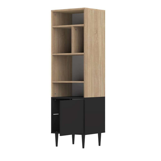 TEMAHOME - Horizon Small Bookshelf in Natural Oak Color / Black - E7151A0776A01 veiw 2