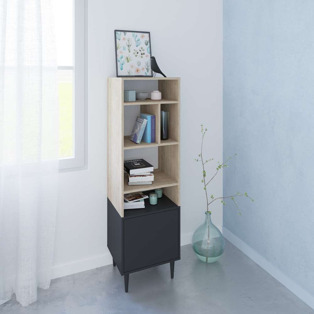 TEMAHOME - Horizon Small Bookshelf in Natural Oak Color / Black - E7151A0776A01 veiw 7