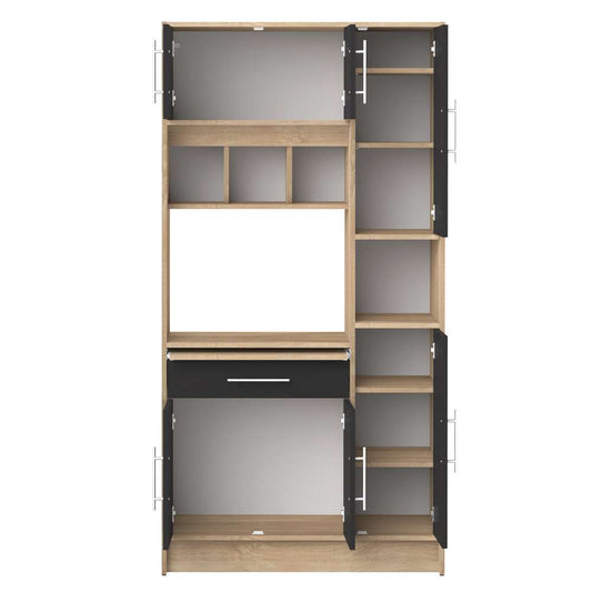 TEMAHOME - Louise Kitchen Pantry in Oak Color / Black - X8070X3476A80 veiw 2