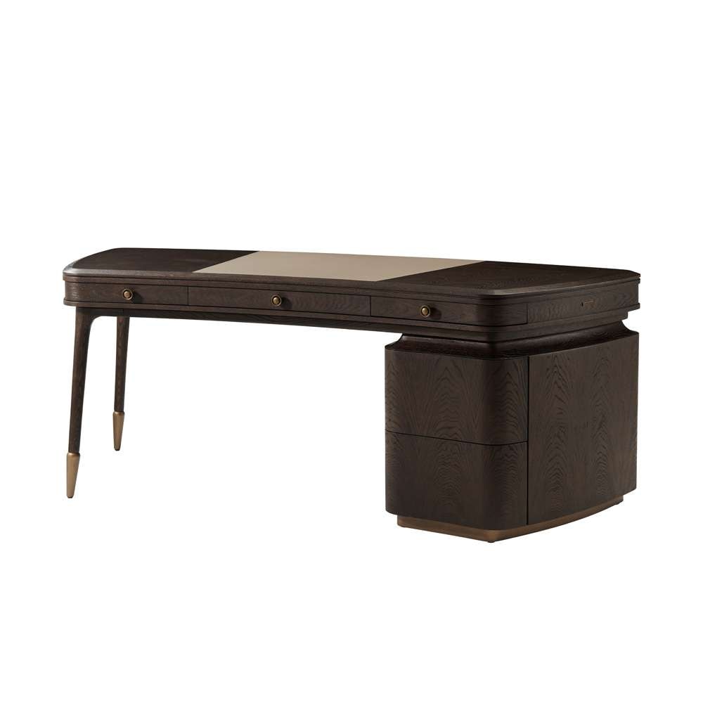 Theodore Alexander - Steve Leung Legacy Pedestal Desk - SLD71003.0CPB_CLOSEOUT veiw 1