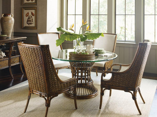 Tommy Bahama Home - Bali Hai Latitude Round Dining Table With 54-Inch Glass Top - 593-875-54C veiw 2