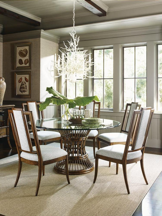 Tommy Bahama Home - Bali Hai Latitude Round Dining Table With 60-Inch Glass Top - 593-875-60C veiw 2