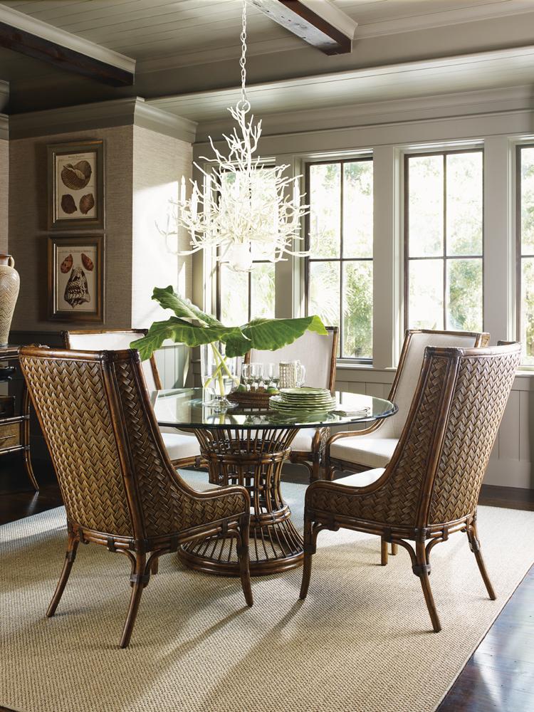 Tommy Bahama Home - Bali Hai Latitude Round Dining Table With 60-Inch Glass Top - 593-875-60C veiw 3