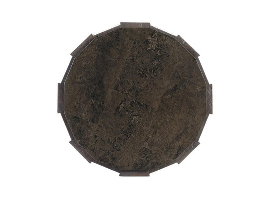 Tommy Bahama Home - Cypress Point Everett Round Travertine End Table - 562-951 veiw 2