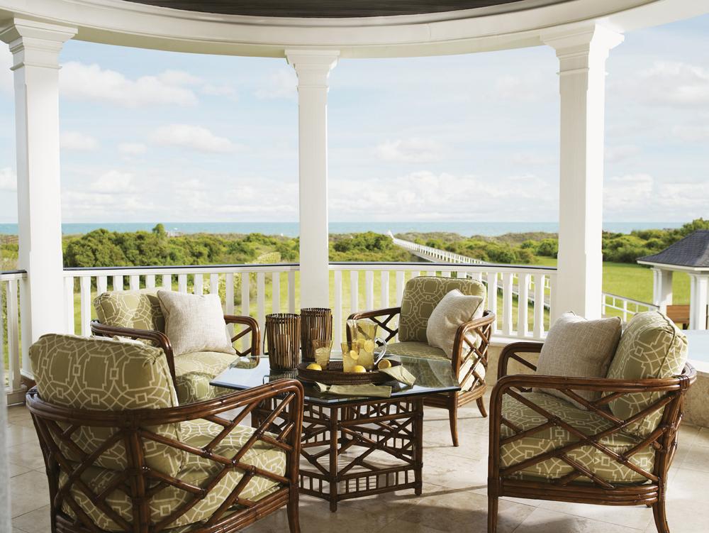 Tommy Bahama Home - Island Estate Key Largo Cocktail Table With Glass Top - 531-947C veiw 3