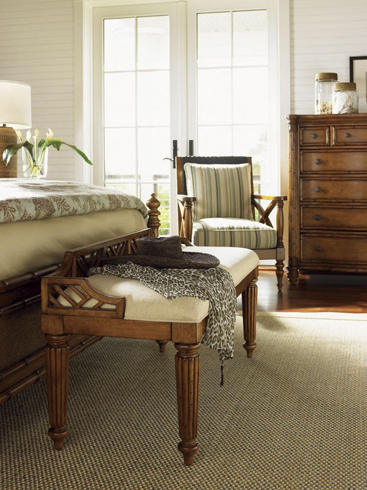 Tommy Bahama Home - Island Estate Plantain Bed Bench, Plantation - 531-536-40 veiw 2
