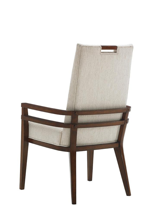 Tommy Bahama Home - Island Fusion Coles Bay Arm Chair in Off White Fabric - 556-885-02 veiw 2